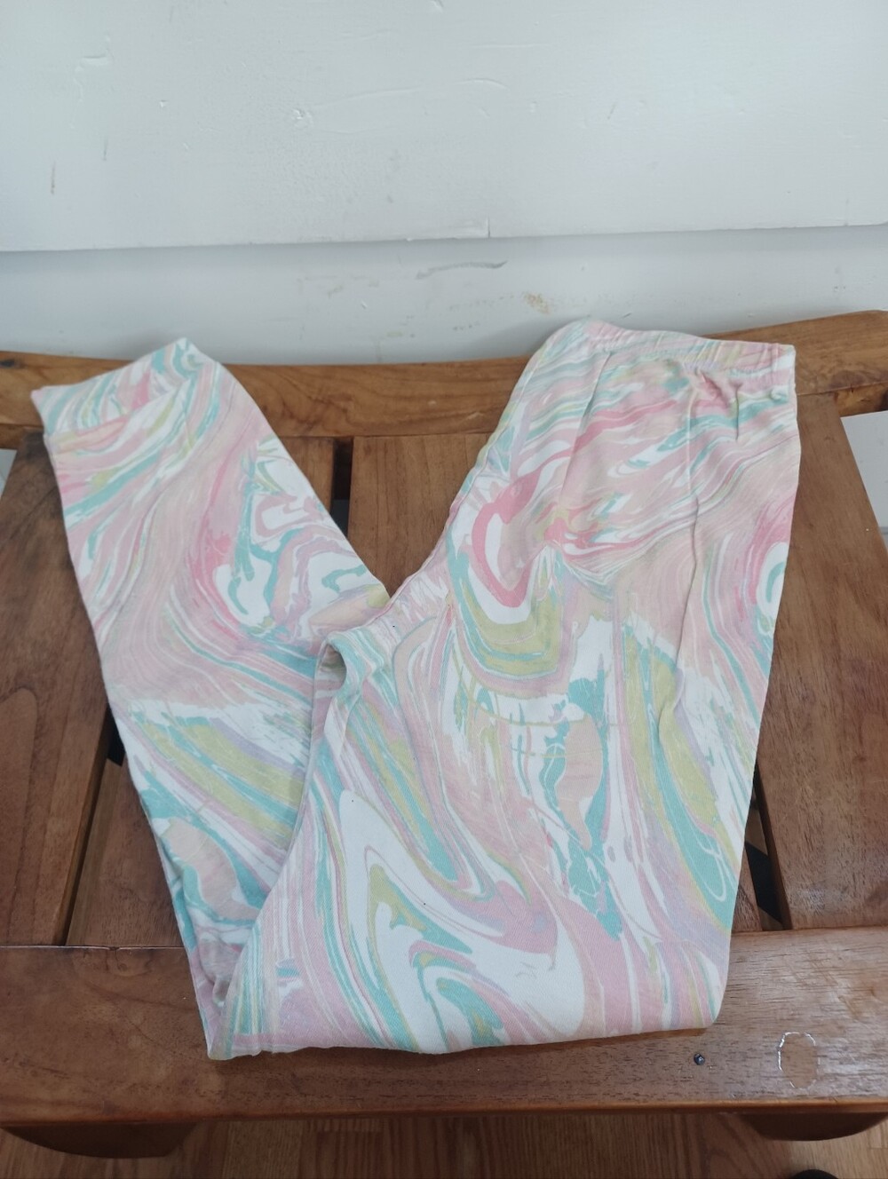 Childrens Place Girls' Marble Swirl Leggings - Pink, Mint & Yellow